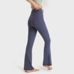 Legging de fitness en nylon, jambes évasées, taille haute, avec poche cachée – Image 11
