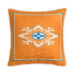Housse de coussin décorative brodée, style Berbère Maroc, luxueuse et élégante, 45 x 45 cm – Image 6