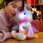 Peluche de licorne colorée et lumineuse, douce, 25 cm – Image 4