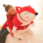 Peluche de renard couché, douce et confortable, oreiller, de 35 à 90 cm – Image 2