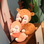 Peluche de petit cerf endormi, mignon Kawaii, de 20 à 40 cm – Image 3