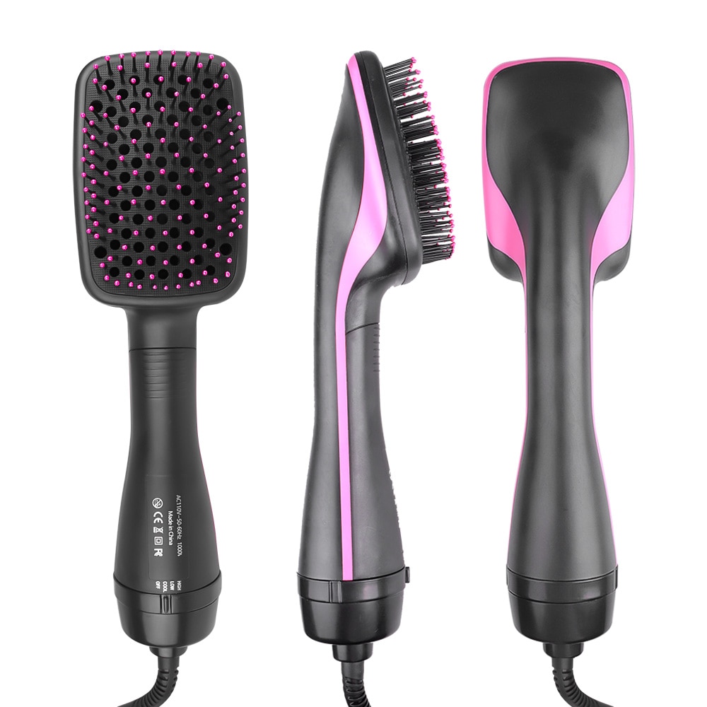 Sèche-cheveux avec brosse soufflante, air-chaud, outil professionnel de coiffure