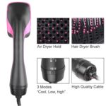 Sèche-cheveux avec brosse soufflante, air-chaud, outil professionnel de coiffure – Image 3