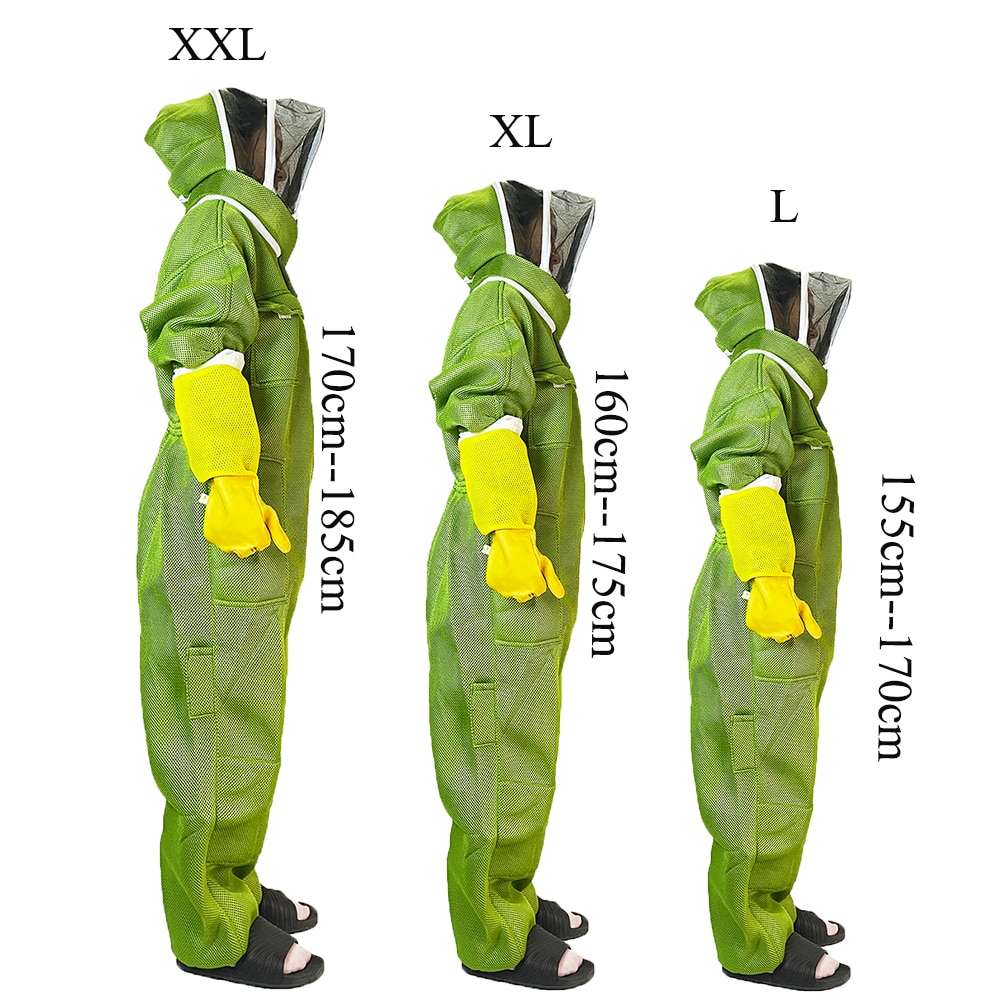 Combinaison en tissu 3D avec gants anti-morsure pour apiculteur, vêtements respirants