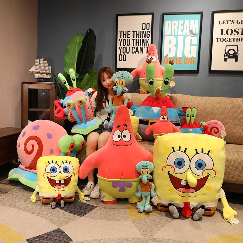 Peluche de Bob l'éponge, Carlo Tentacule, Gary, M. Krabs, Patrick Étoile, dessin animé, de 22 à 40 cm