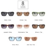 Lunettes de soleil carrées polygone, rétro, UV400 – Image 5