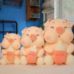 Peluche de cochon avec biberon, doux et amusant, 35 à 55 cm – Image 3
