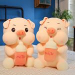 Peluche de cochon avec biberon, doux et amusant, 35 à 55 cm
