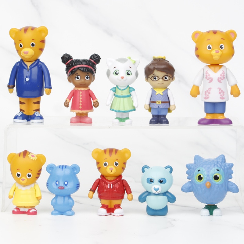 Lot de 10 figurines articulées, Le Village de Dany, dessin animé, de 5 à 9 cm