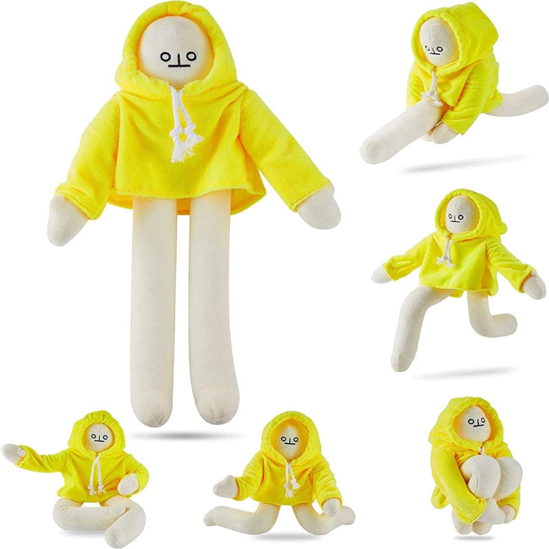 Peluche de bonhomme articulé, douce et amusante, de 18 à 36 cm