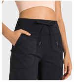 Legging de fitness évasé en nylon, taille haute, avec cordon de serrage – Image 14
