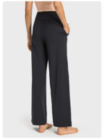 Legging de fitness évasé en nylon, taille haute, avec cordon de serrage – Image 12