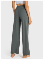 Legging de fitness évasé en nylon, taille haute, avec cordon de serrage – Image 7