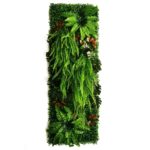 Panneau mural de plantes artificielles, mousse de gazon, subtropicales, 120 x 40 cm