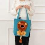 Sac à main de transport pour chat et petit chien, doux, respirant, avec fermeture éclair de sécurité – Image 5