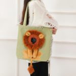Sac à main de transport pour chat et petit chien, doux, respirant, avec fermeture éclair de sécurité