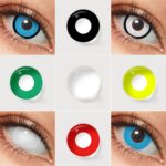 Lentilles de contact colorées, jetables annuelles, déguisement