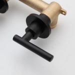 Robinet mitigeur en laiton, avec double levier, noir mat – Image 4