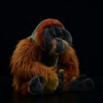 Peluche d'orang-outan brun, réaliste et doux, 46 cm – Image 3