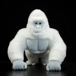 Peluche de gorille albinos, réaliste et doux, 38 cm – Image 3