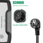 Station de charge portable EV, Type 2, 10 à 16A, 3.6kw, chargeur de voiture électrique IEC 62196-2 EVSE – Image 3