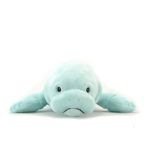 Peluche de lamantin bleu, souple et confortable, réaliste, 40 cm – Image 3