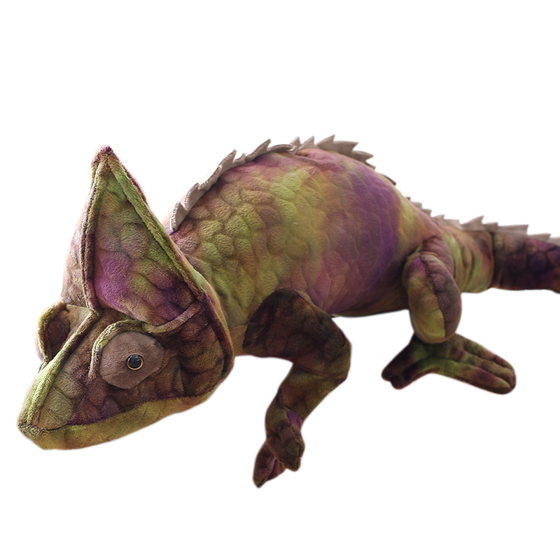 Peluche de caméléon, lézard, doux et confortable, réaliste, 70 à 100 cm