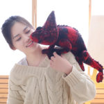 Peluche de caméléon, lézard, doux et confortable, réaliste, 70 à 100 cm – Image 5