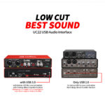Carte audio pro UC22, interface audio USB 3.0, 24bit / 192khz, plugins VST – Image 3