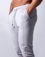 Pantalon de sport en coton, à lacets, taille élastique et ajustable, vêtement d’entrainement – Image 10