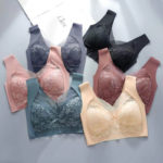 Soutien-gorge en dentelle sans couture, sans anneaux en acier, bonnets fixes – Image 7
