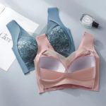 Soutien-gorge en dentelle sans couture, sans anneaux en acier, bonnets fixes – Image 8