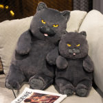 Peluche de chat noir mignon, doux et confortable, 30 à 60 cm – Image 3