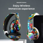 Casque audio sans fil pour enfant, Bluetooth 5, avec micro et LED – Image 4