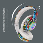 Casque audio sans fil pour enfant, Bluetooth 5, avec micro et LED