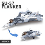 Blocs de construction d'avion de chasse, Su-27, Su-57, 1040 pièces – Image 2