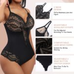 Body en dentelle, contrôle du ventre, col en V, dos nu, BodyShaper – Image 8