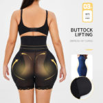 Culotte effet sculptant, taille haute, rembourrée sur les côtés, rehausseur de hanches, grande taille – Image 3