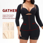 Combinaison de compression à manches longues, corset amincissant, modelage du corps, grande taille – Image 4