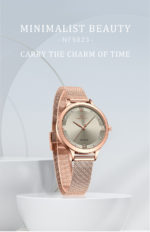 Montre-bracelet à Quartz pour femme, en acier inoxydable, analogique – Image 4