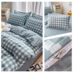 Parure de lit, ensemble 3 pièces en coton, housse de couette, 2 taies d'oreiller 50 x 75 cm – Image 2