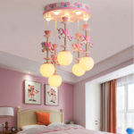 Plafonnier LED pour chambre d’enfant, 45cm, Carrousel de Licornes, dimmable, contrôle via APP ou télécommande – Image 2