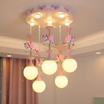 Plafonnier LED pour chambre d’enfant, 45cm, Carrousel de Licornes, dimmable, contrôle via APP ou télécommande – Image 5