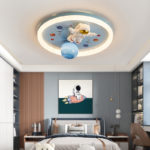 Plafonnier LED pour chambre d’enfant, 50 cm, astronaute dans l'espace, contrôle via APP ou télécommande – Image 7