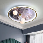 Plafonnier LED pour chambre d’enfant, 50 cm, astronaute sous la lune, contrôle via APP ou télécommande – Image 8