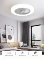 Plafonnier LED avec ventilateur intelligent, 60W, lampe à air invisible, 52 cm, silencieux, avec télécommande – Image 3