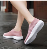 Baskets de marche vulcanisées en coton, chaussures plates à enfiler, légères et confortables – Image 9