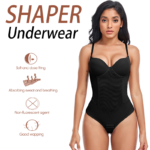 Body de contrôle avec soutien-gorge, sans couture, entraîneur de taille, vêtement amincissant – Image 6