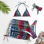 Ensemble maillot de bain et jupe de plage, imprimé retro – Image 15