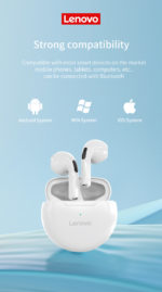 Ecouteurs sans fil Bluetooth 5, Lenovo LivePods HT38 TWS, étanche, réduction du bruit, avec micro – Image 8
